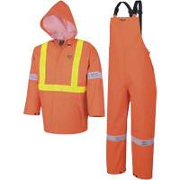 Element FR™ FR 3-Piece Safety Rain Suit, PVC, Small, High-Visibility Orange SHB254 | Rideout Tool & Machine Inc.