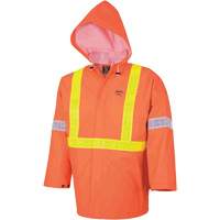 R85 Ensemble imperm&eacute;able de s&eacute;curit&eacute; 3 pi&egrave;ces ignifuge Element FR, PVC, Petit, Orange haute visibilit&eacute; Rideout Tool & Machine Inc.