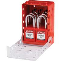 Ultra Compact Group Lockout Box with Nylon Safety Lockout Padlocks, Red SHB341 | Rideout Tool & Machine Inc.