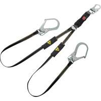 V-Series Welding Energy Absorbing Lanyard, 6', Rebar Hook Center, Snap Hook Leg Ends, Kevlar&reg;/Metal/Nylon Rideout Tool & Machine Inc.