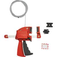 Red Clamping Cable Lockout, 8' Length SHB864 | Rideout Tool & Machine Inc.