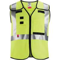 Gilet de s&eacute;curit&eacute; &agrave; maille d&eacute;tachable, Noir/Jaune lime haute visibilit&eacute;, Moyen/Petit Rideout Tool & Machine Inc.