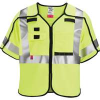 Gilet de s&eacute;curit&eacute; &agrave; maille d&eacute;tachable, Noir/Jaune lime haute visibilit&eacute;, Moyen/Petit Rideout Tool & Machine Inc.