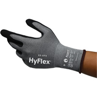 HyFlex&reg; 11-571 Cut-Resistant Gloves, Size 5, 15 Gauge, Nitrile Coated, Nylon/HPPE/Spandex Shell, ASTM ANSI Level A4/EN 388 Level D Rideout Tool & Machine Inc.