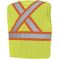598P Veste de s&eacute;curit&eacute; &agrave; maille d&eacute;tachable, Jaune lime haute visibilit&eacute;, Moyen/Petit, Polyester Rideout Tool & Machine Inc.