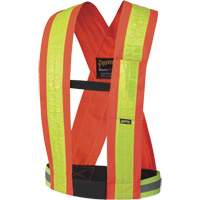 5593 Bretelles de s&eacute;curit&eacute;, Orange haute visibilit&eacute;, Couleur r&eacute;fl&eacute;chissante Jaune, Taille unique Rideout Tool & Machine Inc.