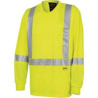 6905A Ultra-Cool Ultra-Breathable Long-Sleeved Safety Shirt, X-Small, High Visibility Lime-Yellow Rideout Tool & Machine Inc.
