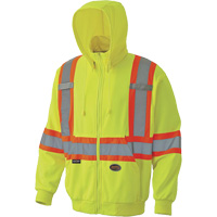 6941 Chandail capuche &agrave; fermeture &eacute;clair, T-petit, Jaune haute visibilit&eacute; Rideout Tool & Machine Inc.