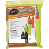 5599 Lightweight Waterproof Rain Suit, Polyester/PVC, X-Small, High Visibility Lime-Yellow Rideout Tool & Machine Inc.