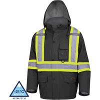 5031BK Waterproof Quilted Safety Parka, Black, Small Rideout Tool & Machine Inc.