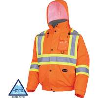 5032 Veste aviateur de s&eacute;curit&eacute; imperm&eacute;able et matelass&eacute;e pour l'hiver, Polyester, Orange haute visibilit&eacute;, Petit Rideout Tool & Machine Inc.