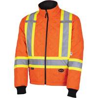 5015A Manteau matelass&eacute; pour cong&eacute;lateur, Polyester, Orange haute visibilit&eacute;, T-petit Rideout Tool & Machine Inc.
