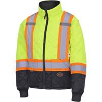 5016 Manteau matelass&eacute; pour cong&eacute;lateur, Polyester, Noir/Jaune lime haute visibilit&eacute;, T-petit Rideout Tool & Machine Inc.