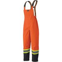 5404 300D Trilobal Ripstop Waterproof Bib Pants, Polyester, Small, Black/High Visibility Orange Rideout Tool & Machine Inc.