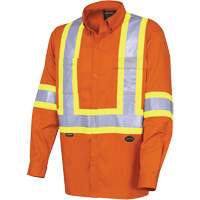 4441 Ultra-Cool Long-Sleeved Safety Shirt, Cotton, Small, High Visibility Orange Rideout Tool & Machine Inc.
