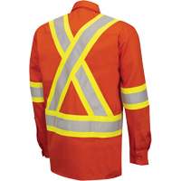 7743 Chemise de s&eacute;curit&eacute; ignifug&eacute;e FR-Tech, Petit, Orange haute visibilit&eacute; Rideout Tool & Machine Inc.