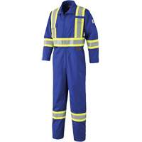 7706 FR-Tech&reg; Flame-Resistant Coverall with Leg Zippers, Size 36, Royal Blue, 9.7 cal/cm² Rideout Tool & Machine Inc.