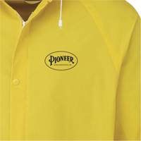 Rain Jacket, Polyester/PVC, Small, Yellow SHE390 | Rideout Tool & Machine Inc.