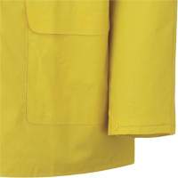 Rain Jacket, Polyester/PVC, Small, Yellow SHE390 | Rideout Tool & Machine Inc.