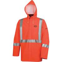 576J High-Visibility FR Rain Jacket, Small, High Visibility Orange Rideout Tool & Machine Inc.