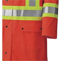 5896 Flame Resistant Waterproof Long Coat, Small, High Visibility Orange Rideout Tool & Machine Inc.