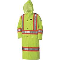 5897 Flame Resistant Waterproof Long Coat, Large, High Visibility Lime-Yellow Rideout Tool & Machine Inc.