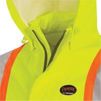 5881 Manteau de pluie ignifuge et protection contre les &eacute;clats d'arc &eacute;lectrique, T-petit, Jaune haute visibilit&eacute;, 10 cal/cm² Rideout Tool & Machine Inc.