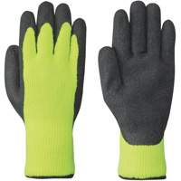 High-Visibility Seamless Knit Gloves, Large, Latex Coating SHE706 | Rideout Tool & Machine Inc.