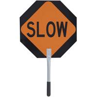 Traffic Stop/Slow Paddle, 18" x 18", Aluminum, English SHE775 | Rideout Tool & Machine Inc.
