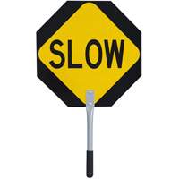 Traffic Stop/Slow Paddle, 18" x 18", Aluminum, English SHE776 | Rideout Tool & Machine Inc.