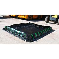 Ultra-Containment Berm&reg;, 179 US gal. Capacity, 4' W x 6' L x 12" H, Stake Wall Rideout Tool & Machine Inc.