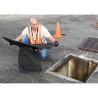Square Ultra-Drain Guard&reg; Catch Basin Insert with Overflow Port, Oil & Sediment, 16" - 28" L x 20" - 36" W Rideout Tool & Machine Inc.