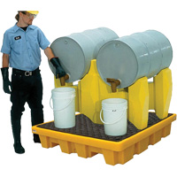 Ultra-Drum Rack 2-Drum Containment System without Drain, 53" L x 53" W x 44.8" H, 1500 US gal. Capacity SHF398 | Rideout Tool & Machine Inc.