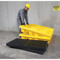 4-Drum Nestable Ultra-Spill Pallet&reg;, 66 US gal. Spill Capacity, 51" x 51" x 10" Rideout Tool & Machine Inc.