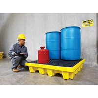 4-Drum Nestable Ultra-Spill Pallet&reg;, 66 US gal. Spill Capacity, 51" x 51" x 10" Rideout Tool & Machine Inc.