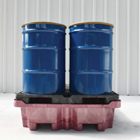 4-Drum Ultra-Spill King&reg; Drum Spill Pallet, 85 US gal. Spill Capacity, 51" x 51" x 17.5" Rideout Tool & Machine Inc.