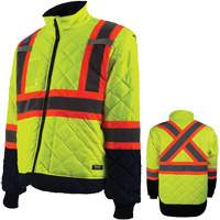 Manteau pour installations frigorifiques, Polyester, Orange haute visibilit&eacute;, Petit Rideout Tool & Machine Inc.