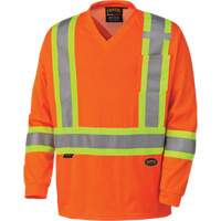 6984 Traffic Micro Mesh Long-Sleeved Safety Shirt, Small, High Visibility Orange Rideout Tool & Machine Inc.