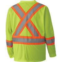 6985 Traffic Micro Mesh Long-Sleeved Safety Shirt, Small, High Visibility Lime-Yellow Rideout Tool & Machine Inc.