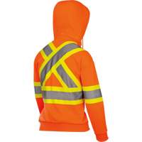 6924W Women's Fleece Hoodie with Zipper, Polyester, X-Small, High Visibility Orange Rideout Tool & Machine Inc.