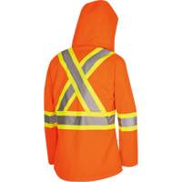 5626W Parka matelass&eacute; de s&eacute;curit&eacute; 300D The Rock, Polyester/Polyur&eacute;thane, Orange haute visibilit&eacute;, T-petit Rideout Tool & Machine Inc.
