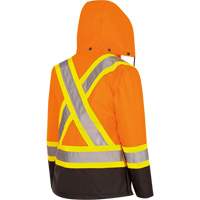5020BBW Manteau 7 en 1 imperm&eacute;able pour femmes avec capuchon, Polyester/Polyur&eacute;thane, Orange haute visibilit&eacute;, T-petit Rideout Tool & Machine Inc.