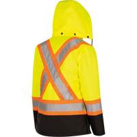 5021BBW Manteau 7 en 1 imperm&eacute;able pour femmes avec capuchon, Polyester/Polyur&eacute;thane, Jaune lime haute visibilit&eacute;, T-petit Rideout Tool & Machine Inc.