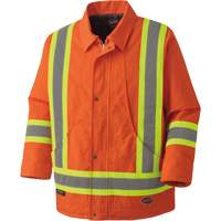 5537A Quilted Duck Safety Parka, High Visibility Orange, Small Rideout Tool & Machine Inc.
