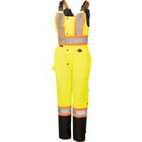 5041BBW Women's High-Visibility Waterproof Safety Overalls, Polyester, X-Small, Black/High Visibility Lime-Yellow Rideout Tool & Machine Inc.