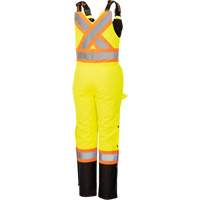 5041BBW Women's High-Visibility Waterproof Safety Overalls, Polyester, X-Small, Black/High Visibility Lime-Yellow Rideout Tool & Machine Inc.