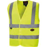 High-Visibility Tricot Safety Vest, High Visibility Lime-Yellow, Small, Polyester, CSA Z96 Class 2 - Level 2 SHI019 | Rideout Tool & Machine Inc.