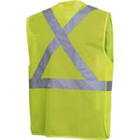 Mesh Safety Vest with 2" Tape, High Visibility Lime-Yellow, 4X-Large/5X-Large, Polyester, CSA Z96 Class 2 - Level 2 SHI028 | Rideout Tool & Machine Inc.