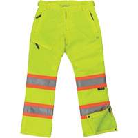Womens Insulated Flex Safety Pant, Polyester, X-Small, High Visibility Lime-Yellow Rideout Tool & Machine Inc.