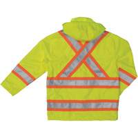 Ripstop Safety Rain Jacket, Polyester, X-Small, High Visibility Lime-Yellow Rideout Tool & Machine Inc.